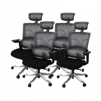 Комплект кресел АКЛАС Кантос 4 шт Серый (Серый/Черный)